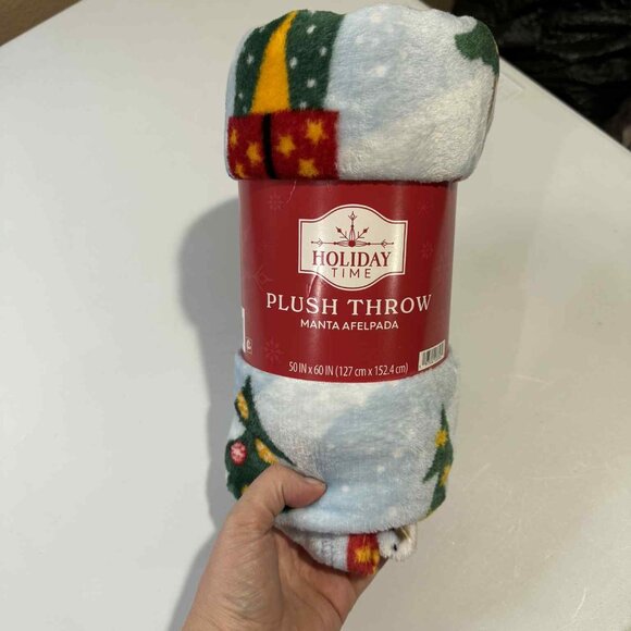 Holiday plush throw blanket NEW - Picture 1 of 1